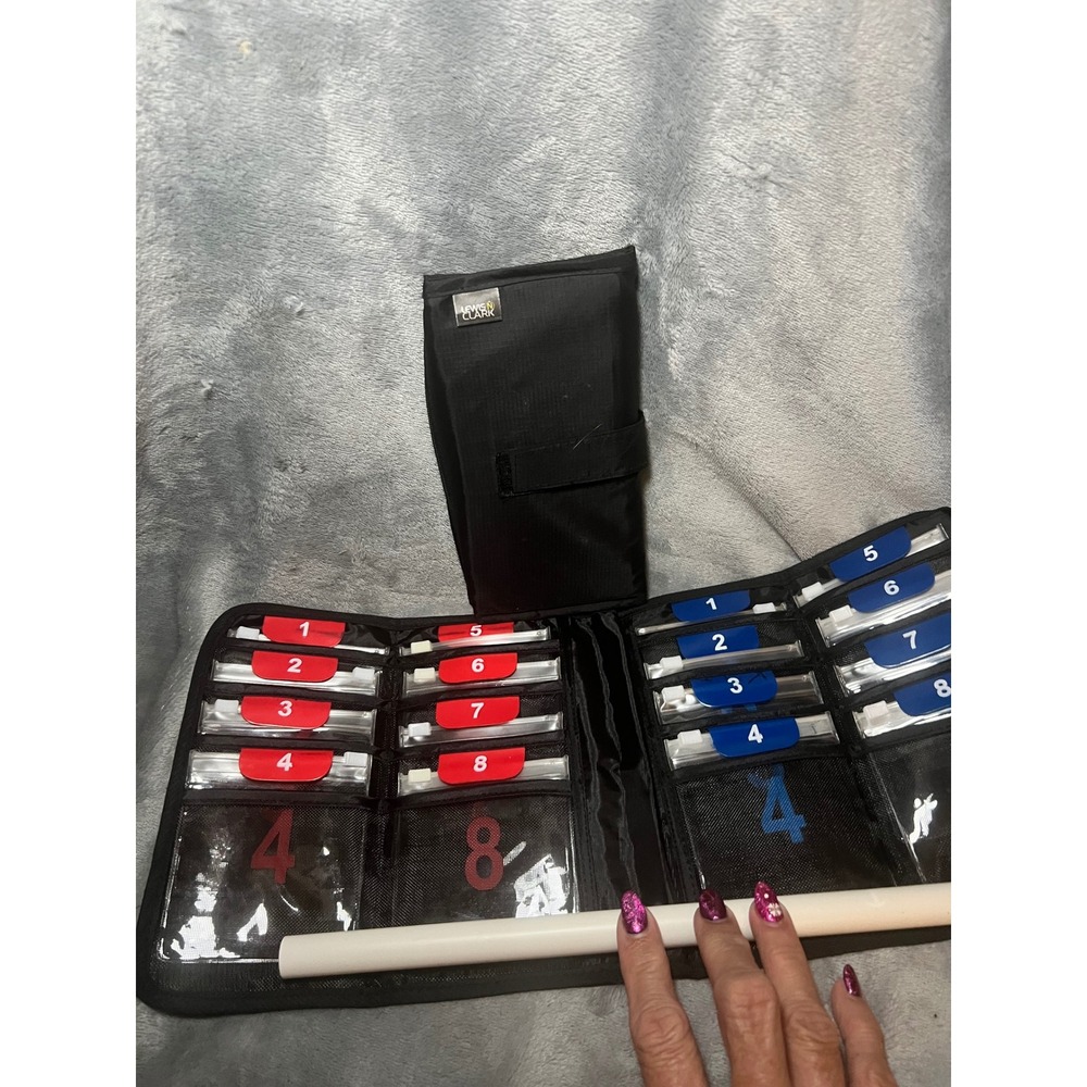 Lewis‎ N Clark Travel Organizer Case Numbered Pockets 1–8 Red Blue Fold Up